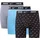 Nike Everyday Cotton Stretch Boxershorts Swoosh Print/Grey/Uni. Blue L 3er Pack