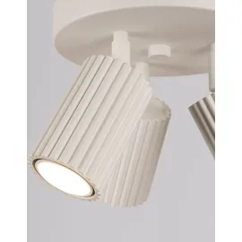 Sollux Lighting Deckenlampe 3 Flammig rund Aluminium beige