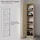 home collective Bücherregal Kleiderschrank 40 x 35 x 180 cm Beige