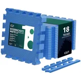 CLP Bodenschutzmatten 30x30 cm blau/18er-Set