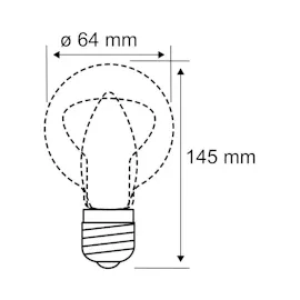 Paulmann LED Kolben Rustika E27 Non Dim 150lm 2,7W Gold