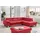 Cotta Ecksofa "Komaris L-Form, B: 249 cm", rot, B:249cm H:72cm T:100cm, Microfaser PRIMABELLE (100% Polyester);Kunstleder SOFTLUX;Feinstruktur (100% Polyester);Kunstleder SOFTLUX/Struktur (100% Polyester);NaturLEDER, Sofas, Ecksofa, mit Kopfteilverstellung,