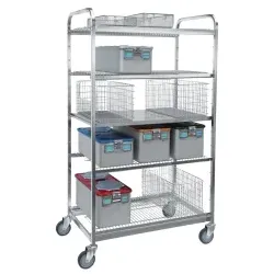 novocal Sterilgut-Regalwagen-Gerüst CI-STGR-120 , Maße(BxTxH): 120 x 60 x 180 cm, CI-STGR-120
