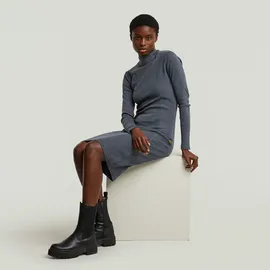 G-Star Washed Slim Rib Kleid Blau L