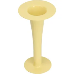 Trumpet Vase oder Kerzenständer gelb 2in1