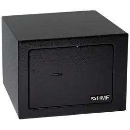 HMF 49216-02 Tresor mit Schlüssel, Möbeltresor klein 23 x 17 x 17 cm, Schwarz