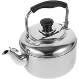 TOPBATHY Edelstahl Kessel Induktion Wasserkessel 3L Pfeifteekocher Edelstahl Campingkocher herd Wasserkocher mit Griff Wasserkocher Küche für Alle Herdarten Zuhause Fassungsverm