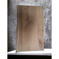 DM-Handel Waschtischplatte Eiche Holz Waschbeckenplatte (massiv Holz Waschtisch, Naturkante Waschbecken, von 40 cm bis 120 cm Breit), 4 cm stark beige