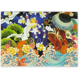 Excelsa Kimono Glas, dekoriert, orientalischer Stil, 25 x 35 cm,