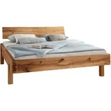 Valnatura Balkenbett, Wildeiche, Holz, Wildeiche, massiv, 180x200 cm, in verschiedenen Größen erhältlich, für Lattenrost geeignet, Schlafzimmer, Betten, Doppelbetten