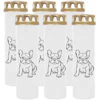 HS Candle Grabkerze GK-03999 (6-tlg), Grabkerze Brenndauer 100 Stunden mit Tier-Motiv