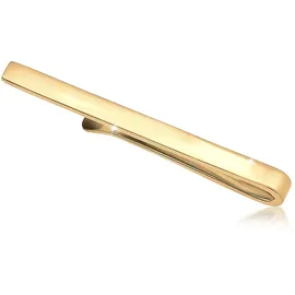 KUZZOI Krawattennadel KUZZOI "Basic Matt Klassisch Zeitlos Business 925 Silber", gold, Krawattennadeln, Herren, Silber 925 (Sterlingsilber)