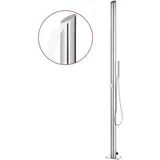 vidaXL Gartendusche Edelstahl weiß 220 cm