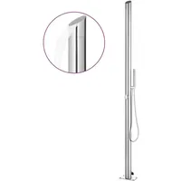 vidaXL Gartendusche Edelstahl weiß 220 cm