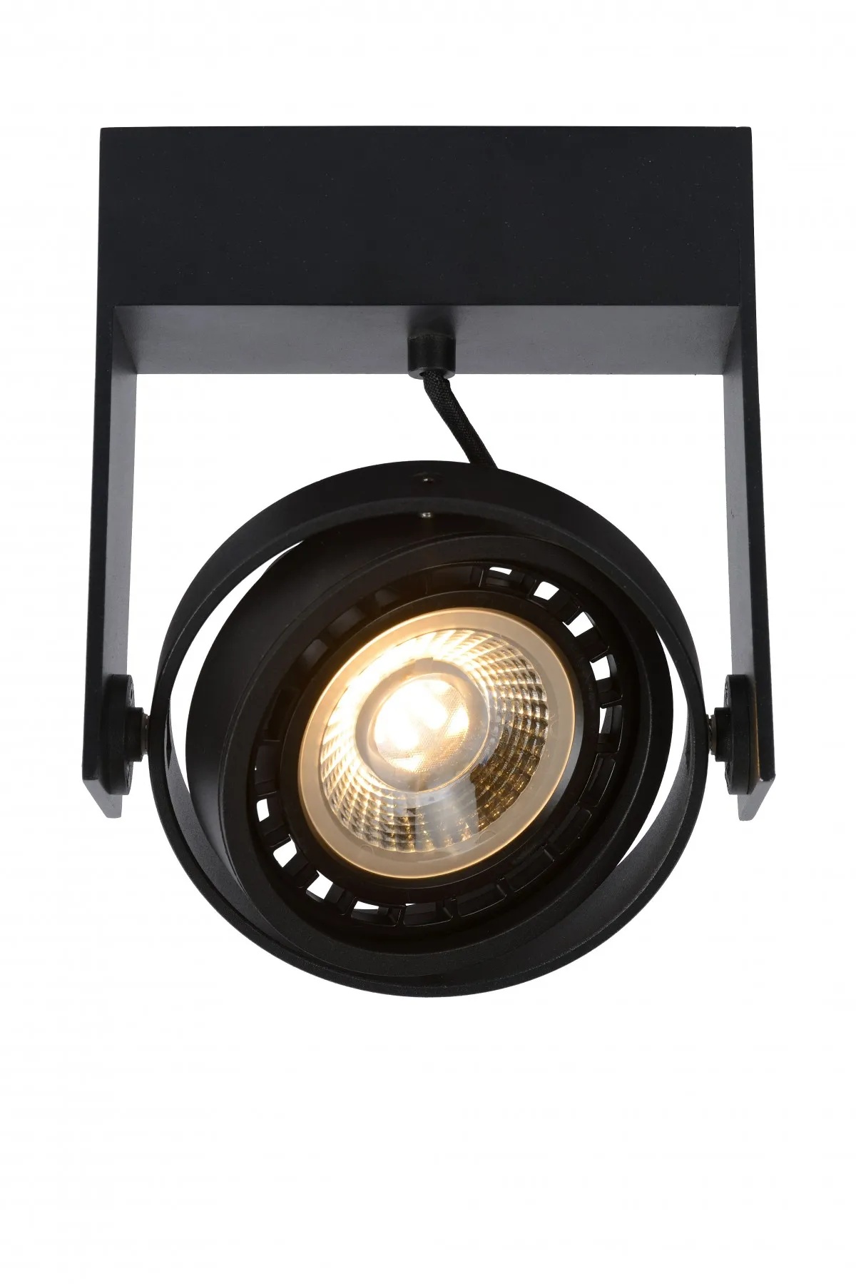 Lucide 22969/12/30 Spotleuchte Griffon 1x12w | LED GU10 | 820lm | 2200k / 3000k - inkl. Lampe, schwarz, einstellbar, dimmbar, CCT
