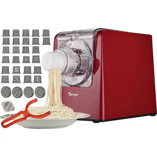 Sirge PASTAMAG30 Nudelmaschine 300 W – 30 Trafile – bis zu 900 g Teig – vertikale und horizontale Extrusion – inklusive Zubehör für Ravioli gratis