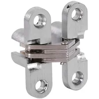 Verstecktes Scharnier aus Zinklegierung, unsichtbare Falttür, verdeckte Kreuzscharniere für Möbel, Hardware, Falttür (43,7 mm)