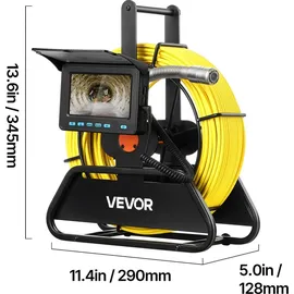 Vevor Inspektionskamera 50 m mit 4,3-Zoll-HD-Bildschirm IP68 wasserdicht