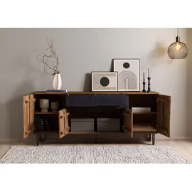 Massivmoebel24 Sideboard Sheesham 185x40x77 natur unbehandelt LICHTENBERG #116