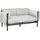 Beliani Esperia Gartensofa 2-Sitzer Aluminium schwarz/grau