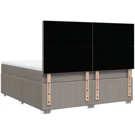 vidaXL Boxspringbett 180 x 200 cm Taupe