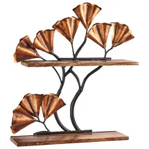 Kobolo Wandegal Hängeregal Bücherregal ELARA Wandobjekt Ginko Dekoregal 2 Böden,