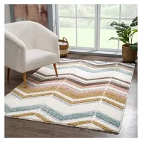 Carpet City Teppich Hochflor Wohnzimmer - 120x170 cm -