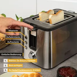 First Austria 2-Scheiben-Toaster Edelstahl