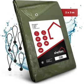 siwitec Abdeckplane 2 x 3 m Grün