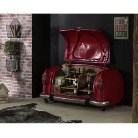 SIT Möbel THIS & THAT Barschrank Metall/Altholz Rot/Bunt