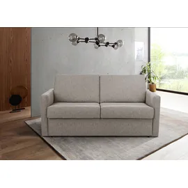 PLACES OF STYLE Schlafsofa Goldpoint 162 cm, Dauerschläfer, Liegefläche 120/200cm,«, 2-Sitzer mit Bettfunktion, Bonell-Federkernmatratze braun