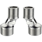 Cornat TEC321020 Anschluss-Set S, 2 Stück, Silber, Small