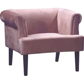 Atlantic Home Collection Loungesessel Samtvelours 86 x 70 x 74 cm rosa