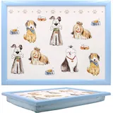 The Leonardo Collection Faithful Friends Knietablett mit Sitzsack zum Servieren von Gerichten, schöne Knietabletts zum Essen auf dem Schoß zum Abendessen oder zum Atmen, neu gestaltete Futtertabletts