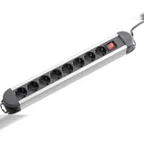 Renkforce Steckdosenleiste 1,50 m Schwarz/Silber 1 St.