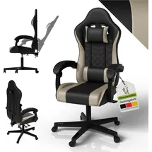 Juskys HyperSeat Kunstleder Schwarz