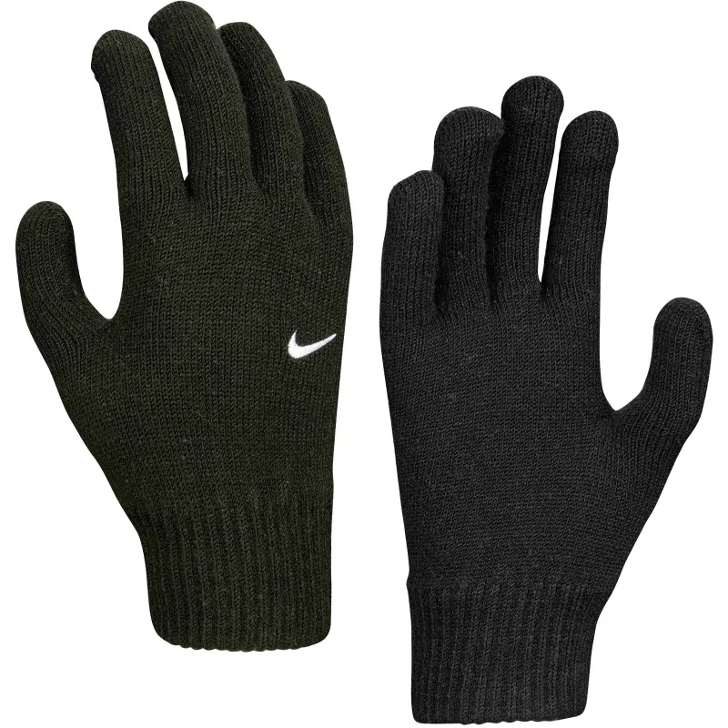 NIKE Swoosh Knit 2.0 Strick-Handschuhe 010 black/white S/M