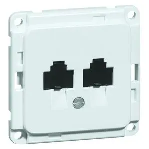 Peha Compacta - UAE-Steckdose Einbau, reinweiß 2 x 8-polig