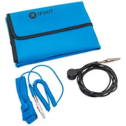 iFixit Portable Anti-Static-Mat Faltbare Antistatik-Matte incl. Erdungskabel und Erdungsarmband