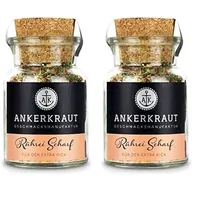 Ankerkraut Rührei Scharf, Mischung würzender Zutaten für Ei mit Chili, Spiegelei und Omelette zum Früstück, lecker würzen, 75g im Korkenglas (Packung mit 2)