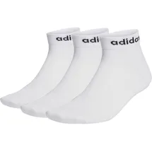 adidas Think Linear Füßlinge 3er Pack Weiß/Schwarz 34-36