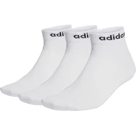 adidas Think Linear Füßlinge 3er Pack Weiß/Schwarz 34-36