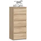 akord furniture factory AKORD CL5 Sonoma-Eiche 40 cm 5 Schubladen B40 x H92 x T35 cm