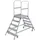 Günzburger MUNK Aluminium-Podestleiter beidseitig begehbar Aluminium geriffelt 5 Stufen
