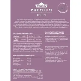 Dehner Premium Katzenfutter Nassfutter Adult Lamm 12 x 100 g