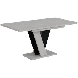 altdecor Esstisch Schwarz, Holzwerkstoff, Rechteckig,Rechteckig, Bodenplatte, 90x75x120 cm, Esszimmer, Tische, Esstische