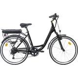 VILLETTE le Petit Bonheur,elektrisches Damenfahrrad,26 Zoll,6 Gang,grau - schwarz