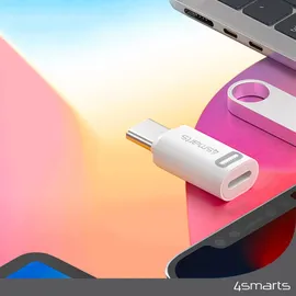 4smarts USB-C auf Lightning Adapter 0,1 m Weiß