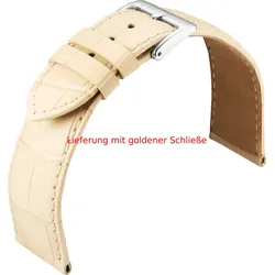 Eulit Kalbleder mit Krokoprägung Guinea 12mm" E608007112211" - beige