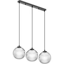 Uniprodo 3-flg. 60 W E27 30 cm kugelförmig schwarz/Glas